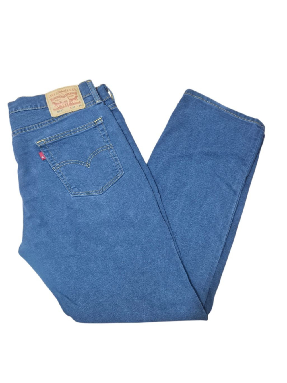 Levi's 514 Men's Blue Straight Leg Regular Fit Jeans 34 × 30